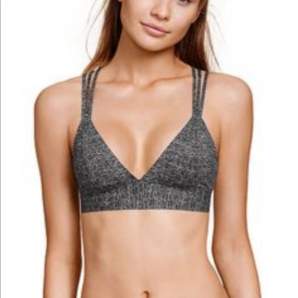 Victoria’s Secret PINK Strappy Grey/Black Bralette